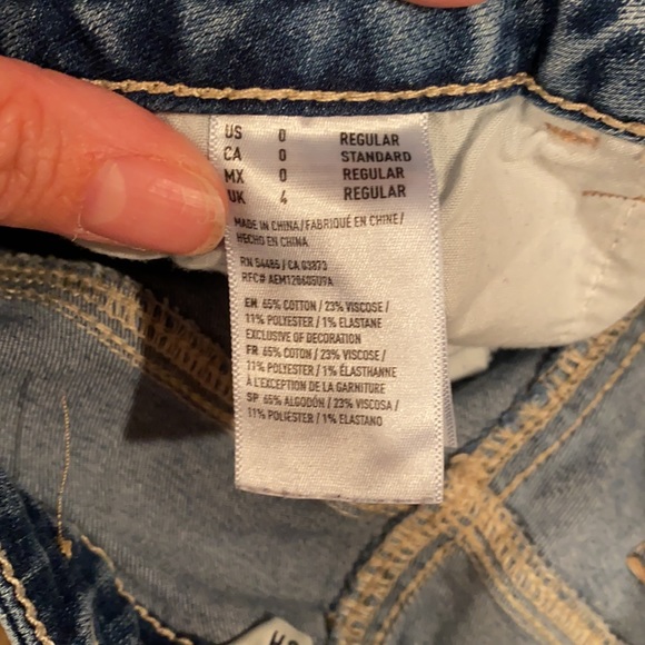 Women’s American Eagle cropped jegging size 0 - Picture 6 of 7
